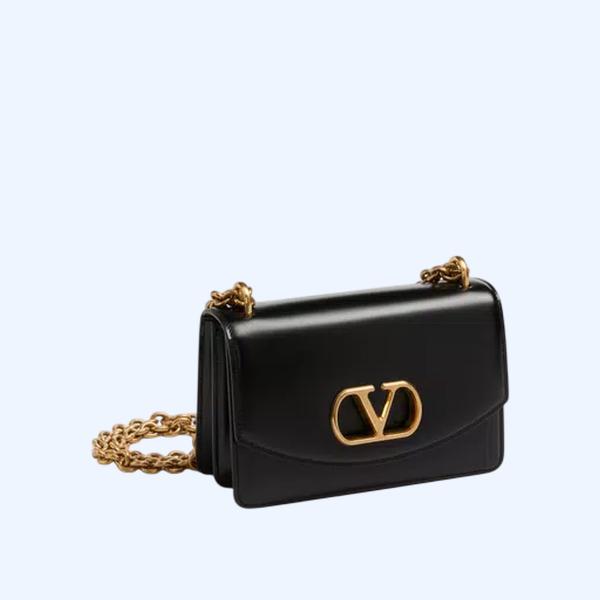 발렌티노 가라바니 베인 유광 카프스킨 스몰 숄더백