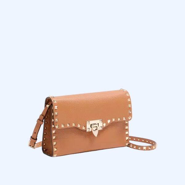 스몰 사이즈 스탐파 알체 송아지 가죽 락스터드 크로스 바디 백