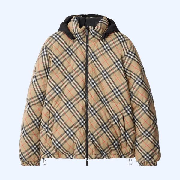 리버시블 체크 스노든 퍼퍼 재킷