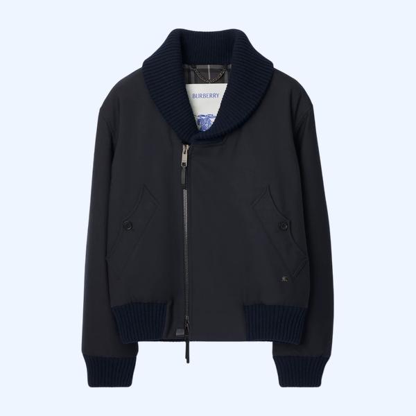 울 블렌드 보머 재킷