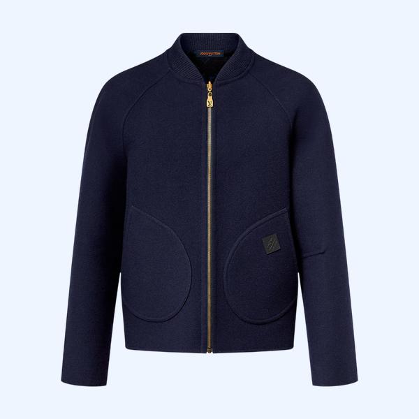 더블 페이스 울 리버서블 블루종