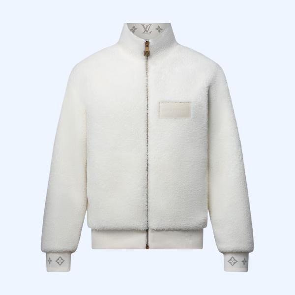 레더 패치 플리스 블루종