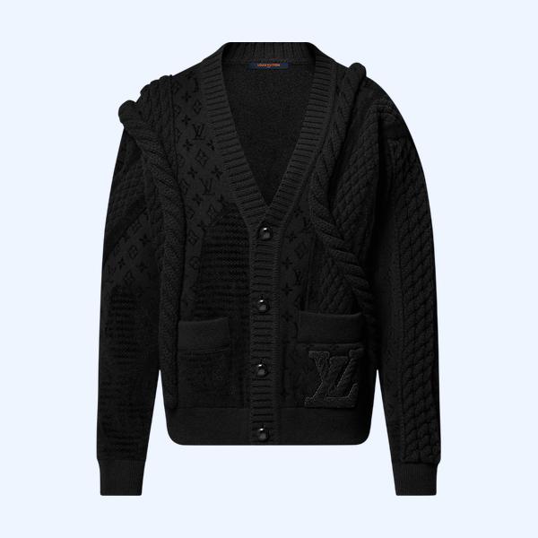 청키 울 블렌드 케이블 가디건