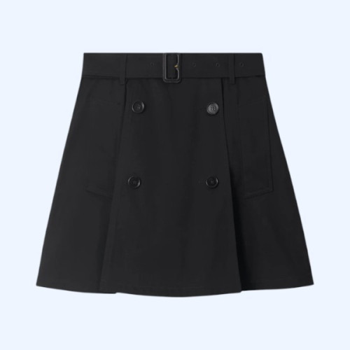 개버딘 트렌치 미니 스커트