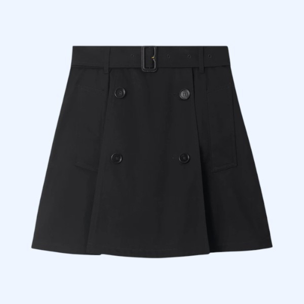 개버딘 트렌치 미니 스커트