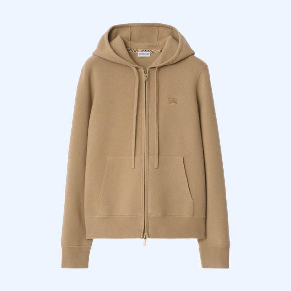 캐시미어 블렌드 지퍼 후디
