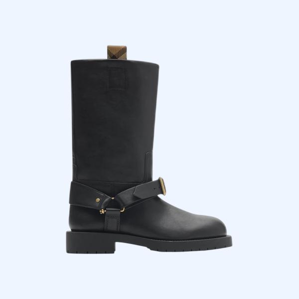 레더 소프트 새들 로우 부츠