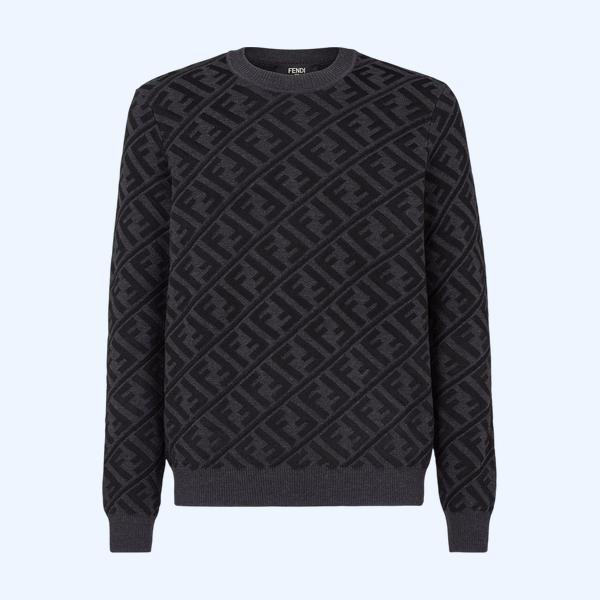 블랙 울 스웨터