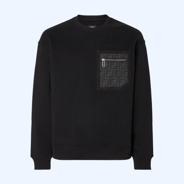 블랙 저지 스웨트셔츠