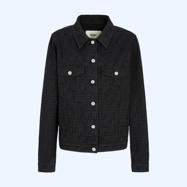 블랙 FF 데님 재킷