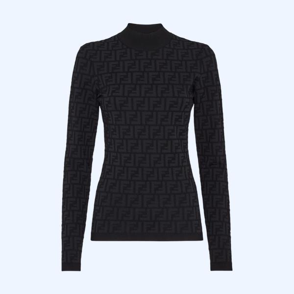 블랙 FF 비스코스 스웨터