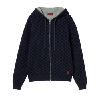 프린트 더블 저지 비스코스 지퍼 재킷