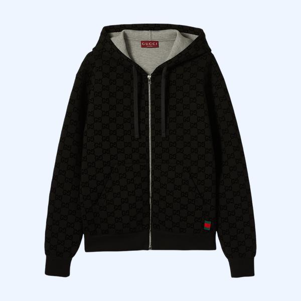 프린트 저지 지퍼 스웨트셔츠