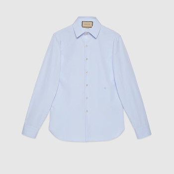 더블 G 코튼 실크 셔츠