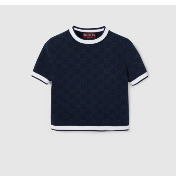 GG 파인 코튼 자카드 탑