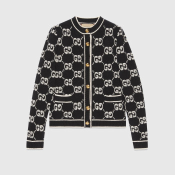 GG 울 부클레 자카드 가디건