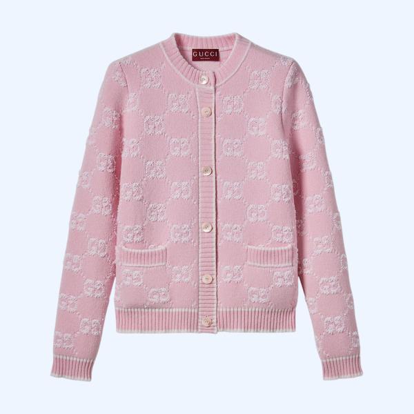 GG 울 부클레 자카드 가디건
