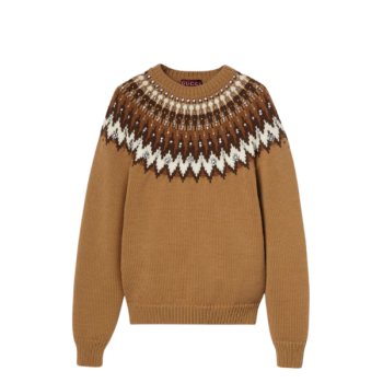 노르웨지안 울 자카드 스웨터