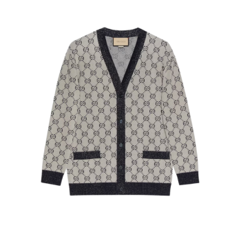 GG 코튼 자카드 가디건