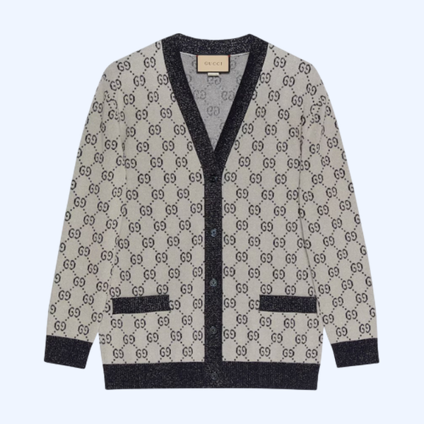 GG 코튼 자카드 가디건