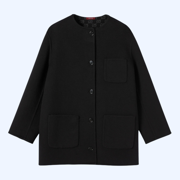 리버서블 울 실크 재킷