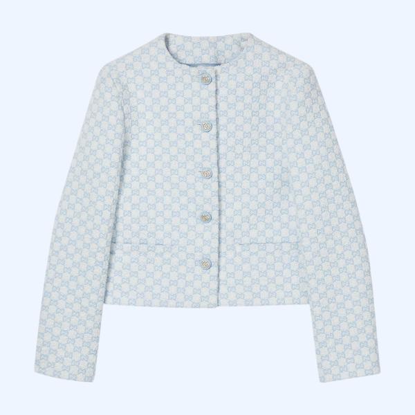GG 코튼 부클레 재킷