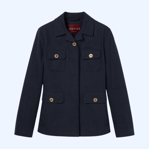 자수 코튼 캔버스 재킷