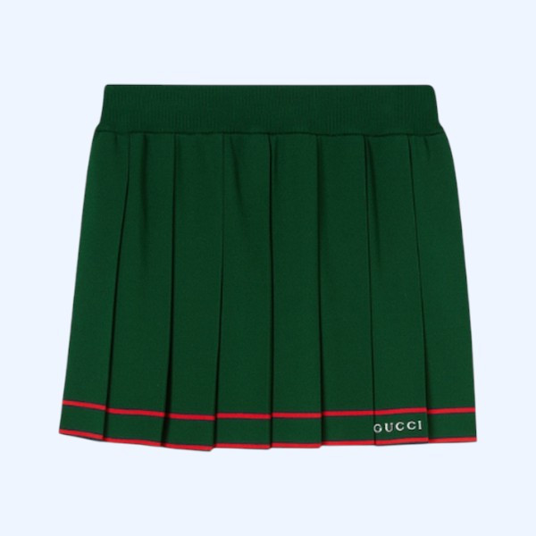 스트레치 비스코스 자수 스커트