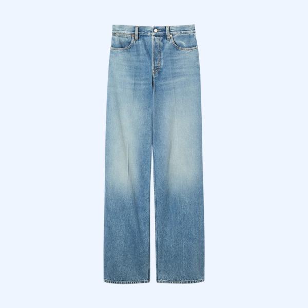 와이드 레그 데님 팬츠