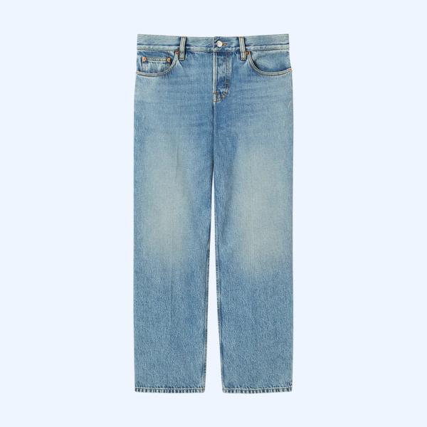 스트레이트 핏 데님 팬츠