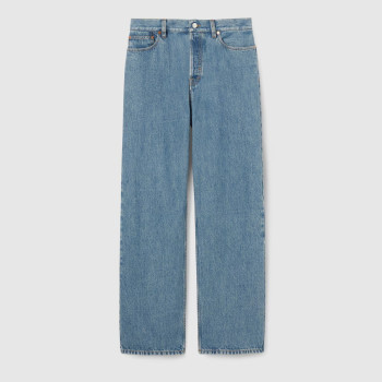 쁘띠 핏 배기 데님 팬츠