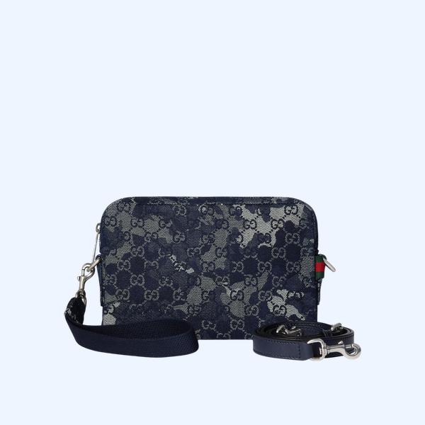 GG 데님 스몰 크로스백