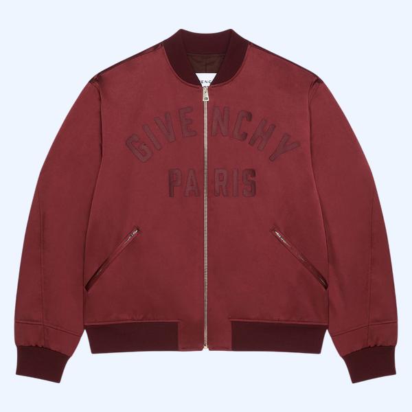 GIVENCHY 파리 새틴 자수 쿠튀르 심 봄버