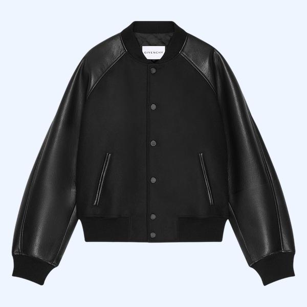 GIVENCHY 파리 자수가 들어간 믹스 소재 블루종