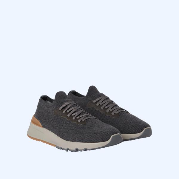 테크노 코튼 니트 러너