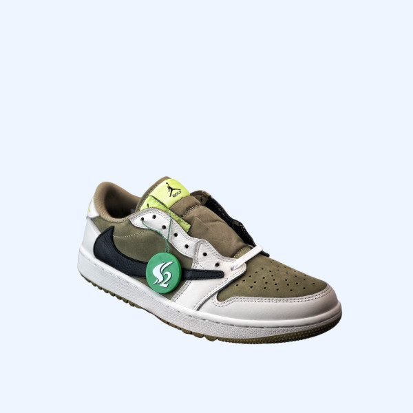 조던 1 x 트래비스 스캇 레트로 로우 골프 NRG 뉴트럴 올리브