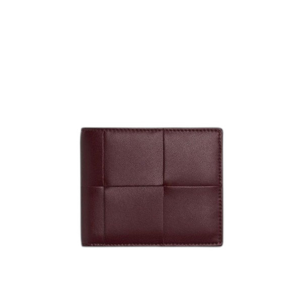 보테가베네타 인트레치아토 폴더형 지갑 버건디