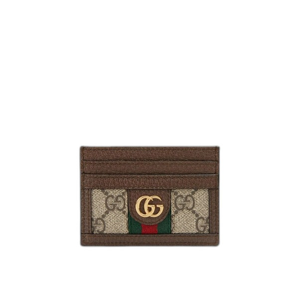 구찌 오피디아 GG 수프림 카드 지갑 베이지