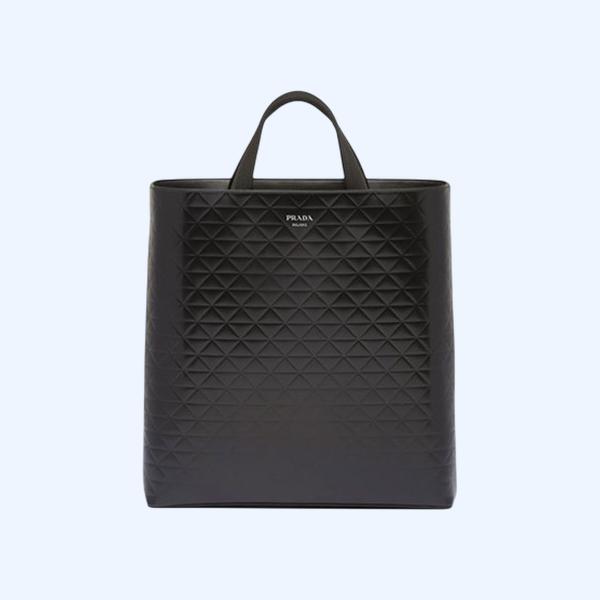 프라다 브러쉬드 가죽 토트백