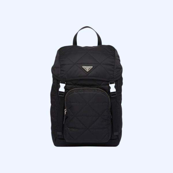 프라다 리나일론 탑 스티칭 백팩
