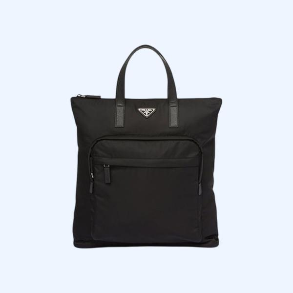 프라다 리나일론 사피아노 레더 토트백