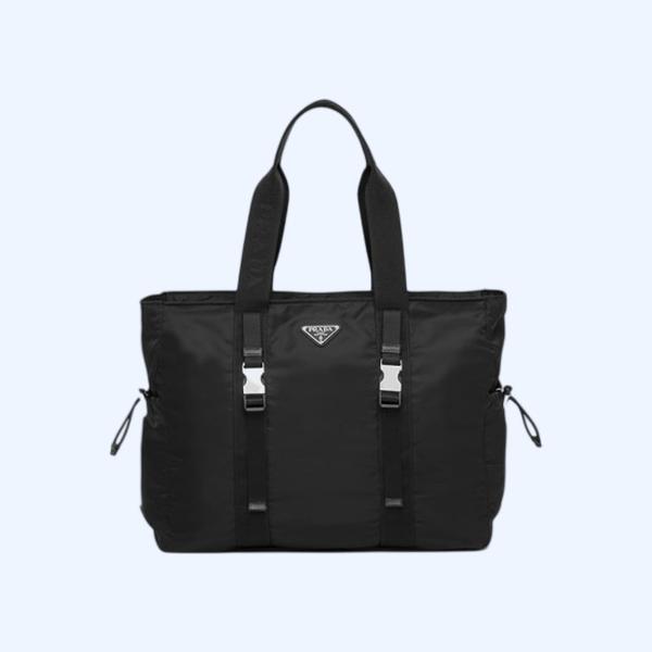 프라다 리나일론 사피아노 가죽 토트백