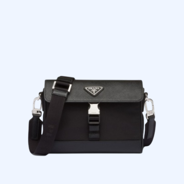 프라다 리나일론 및 사피아노 숄더백