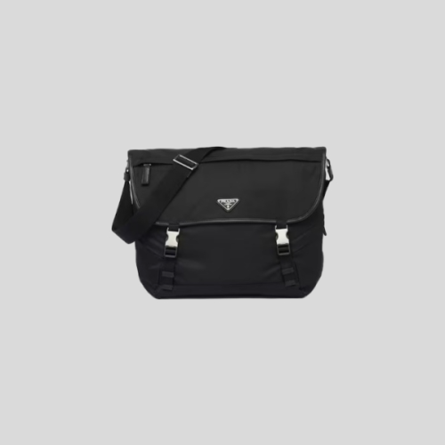 프라다 리나일론 및 사피아노 가죽 숄더백
