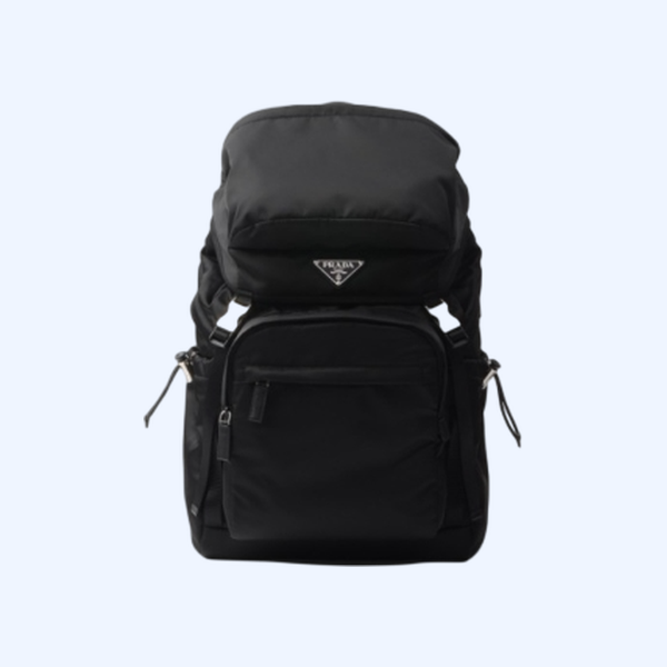 프라다 리나일론 및 사피아노 가죽 백팩