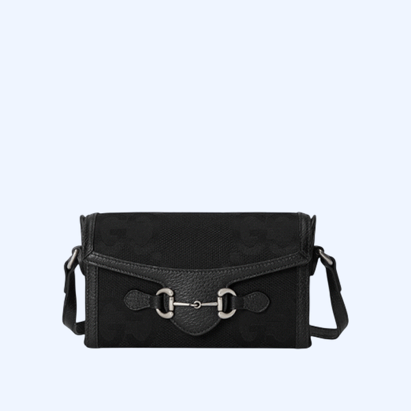 구찌 홀스빗 1955 점보 GG 미니백 블랙