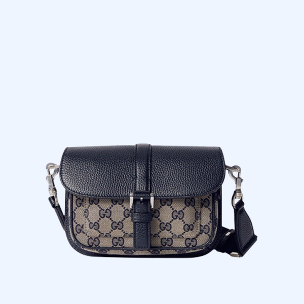 구찌 투톤 GG 슈퍼 미니백 베이지 블루