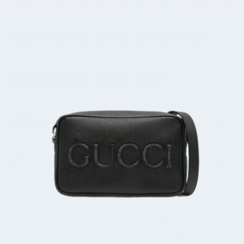 구찌 로고 엠브로이더드 레더 미니 숄더백