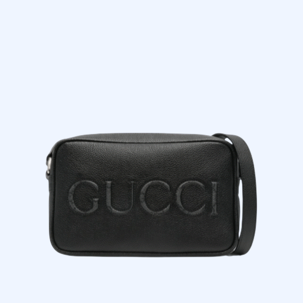 구찌 로고 엠브로이더드 레더 미니 숄더백