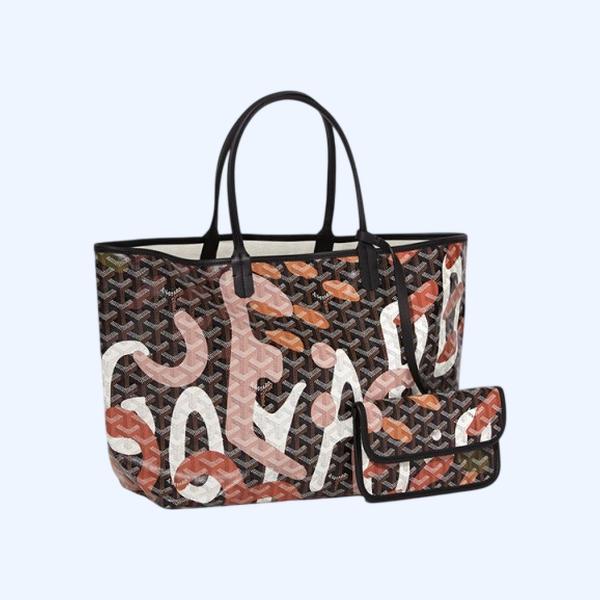 고야드 생 루이 PM 레트르 카모플라쥬 백 블랙 앤 핑크